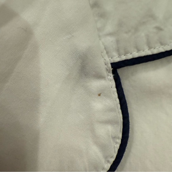 J Crew End-on-end Cotton Nightshirt Women’s Small Pajamas White Blue Loungewear - Picture 12 of 12